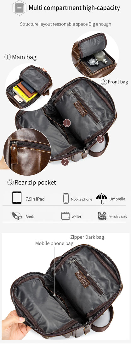 Cow hide genuine leather cross body bag