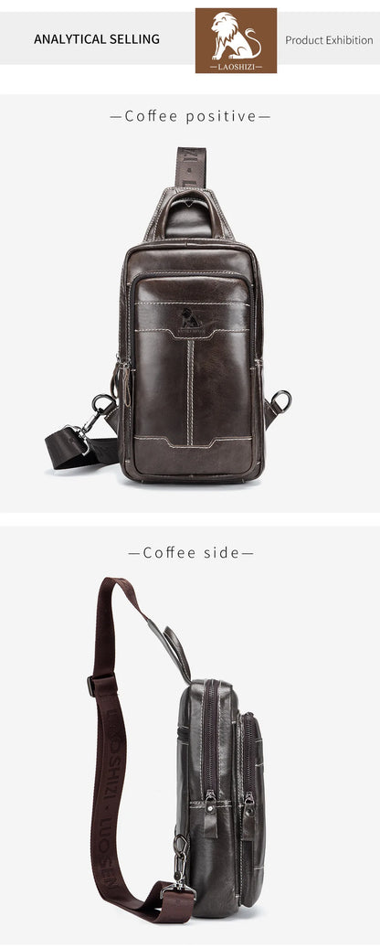 Cow hide genuine leather cross body bag