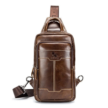 Cow hide genuine leather cross body bag