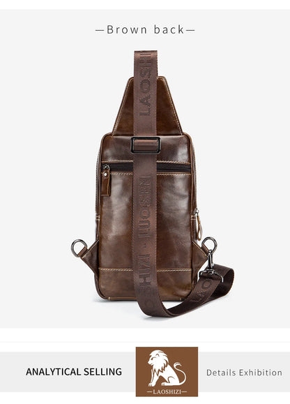 Cow hide genuine leather cross body bag