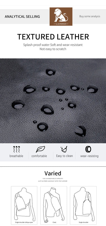 Cow hide genuine leather cross body bag