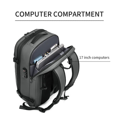 Ben Nevis backpack with open compartment for 17-inch laptop on a white background
