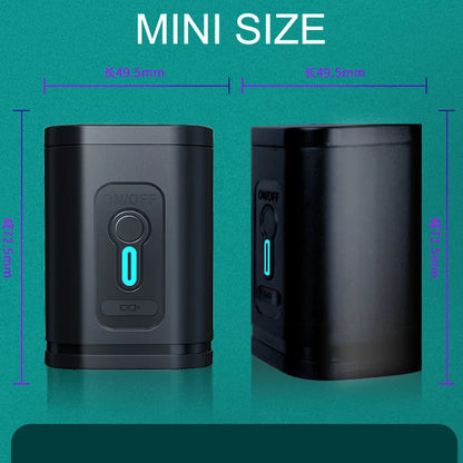 Ben Nevis dual black vacuum compression pumps displayed with size measurements on a teal background
